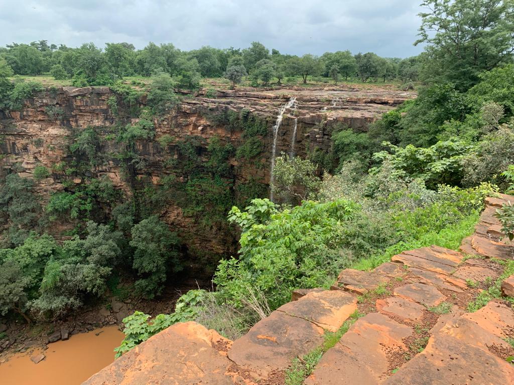 Waterfall while doing tiger tracking with TigerWatch at Ranthambore, India